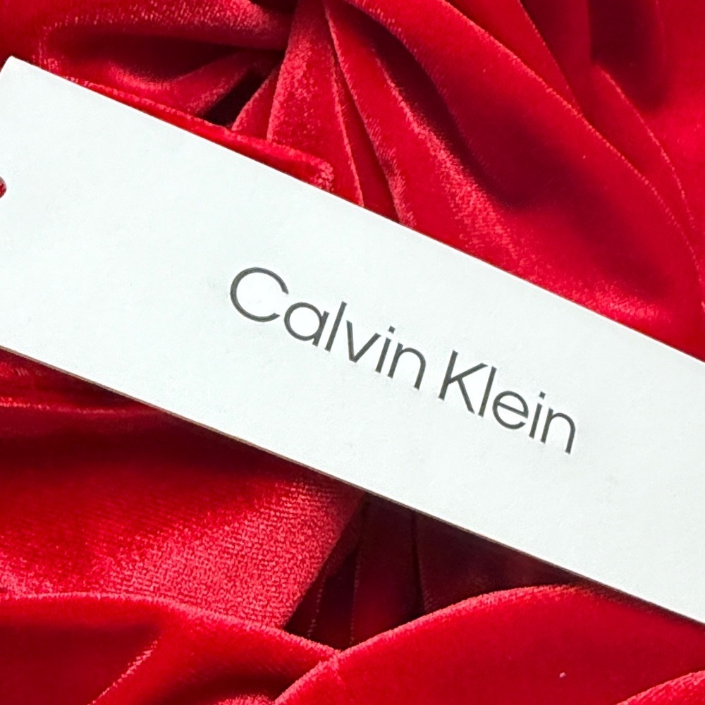 Calvin Klein Vibrant Red Long Sleeve Dress - Picture 10 of 11
